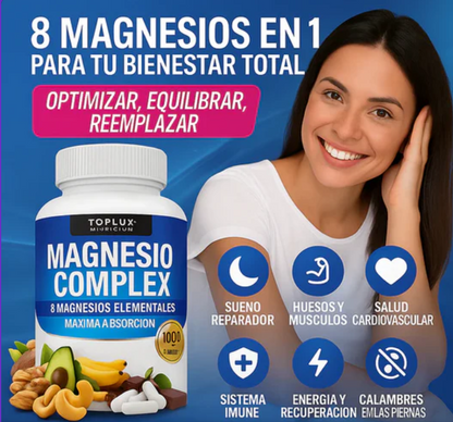 Magnesio Suplemento 8 Elemental 1000mg